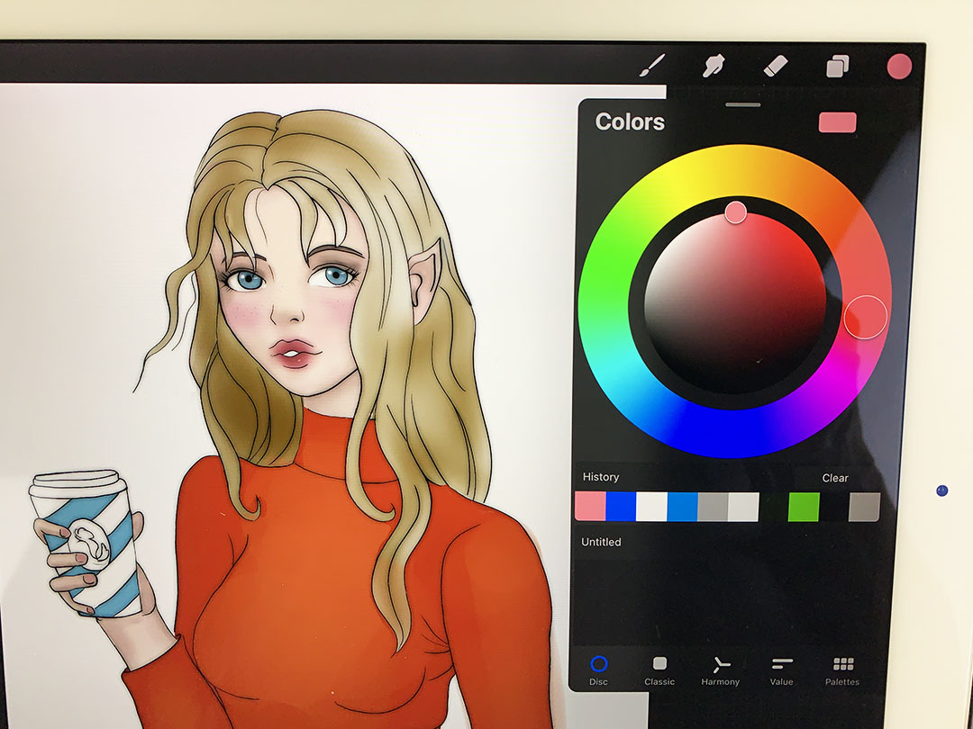 Procreate Apple pencil tips include how to change the color of your pencil.