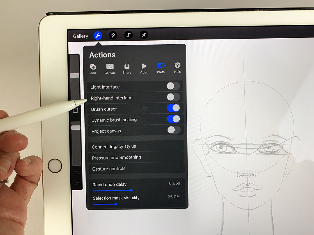 In Procreate tips for beginners , we look at all the top level menus and how to use them.